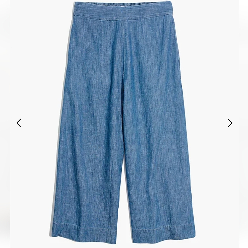 Madewell Huston Pull-on Chambray Wide Leg Pants